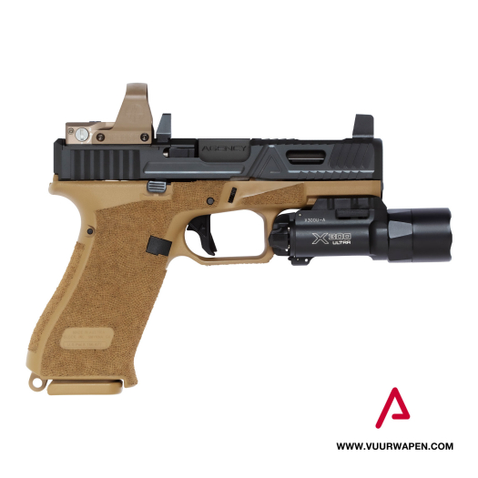 Agency Arms G19X EXA DTF 9mm Pistol Mid Line DLC Barrel With DeltaPoint Pro / X300U-A