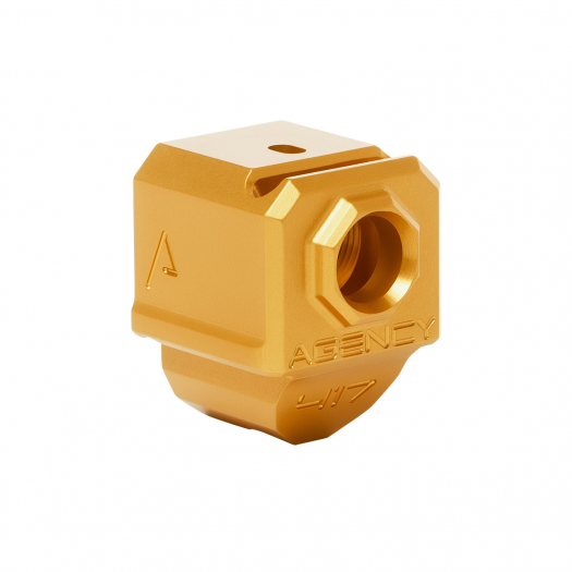 Agency Arms 417S Single Port Compensator For Glock 17 / 19 Gen 4/5 Gold
