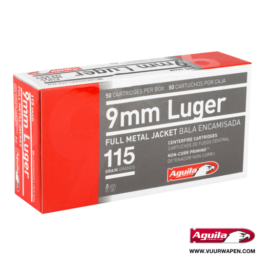 Aguila 9mm 115 GR FMJ Ammo