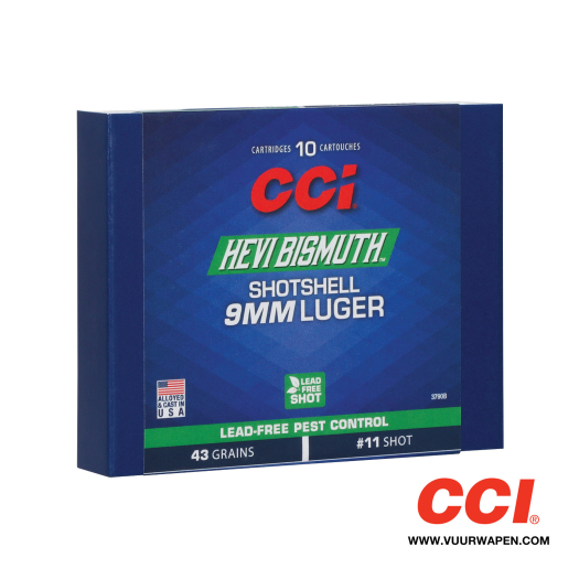 CCI Pest Control Hevi-Bismuth 9mm Luger 43 Grain 11 Shot Shotshell 10 Rounds