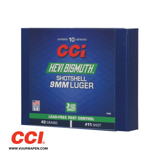 CCI Pest Control Hevi-Bismuth 9mm Luger 43 Grain 11 Shot Shotshell 10 Rounds
