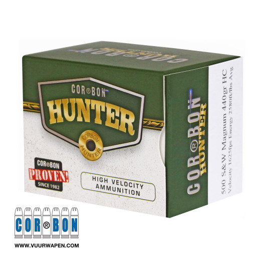CorBon Hunter 500 S&W 440 GR Hard Cast Ammo
