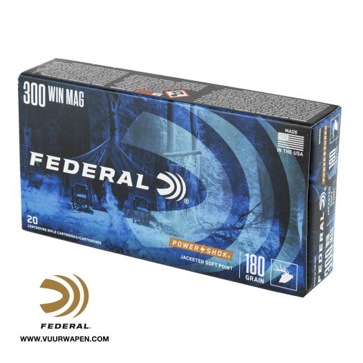Federal Power Shok 300 Win Mag 180 Grain Soft Point Ammo 300WBS