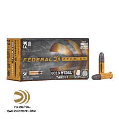 Federal Gold Medal Target 22LR 40 GR LRN Ammo