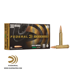 Federal Gold Medal Match 300 Win Mag 190 Grain HPBT Ammo GM300WM