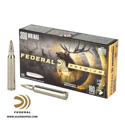 Federal Premium 300 Win Mag 180 Grain Trophy Bonded Tip Ammo P300WTT1