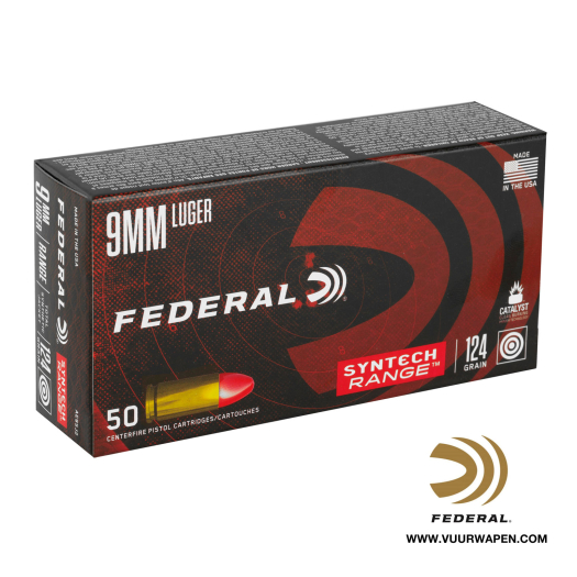 Federal Syntech Range 9mm 124 GR TSJ Ammo