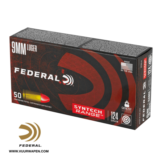 Federal Syntech Range 9mm 124 GR TSJ Ammo
