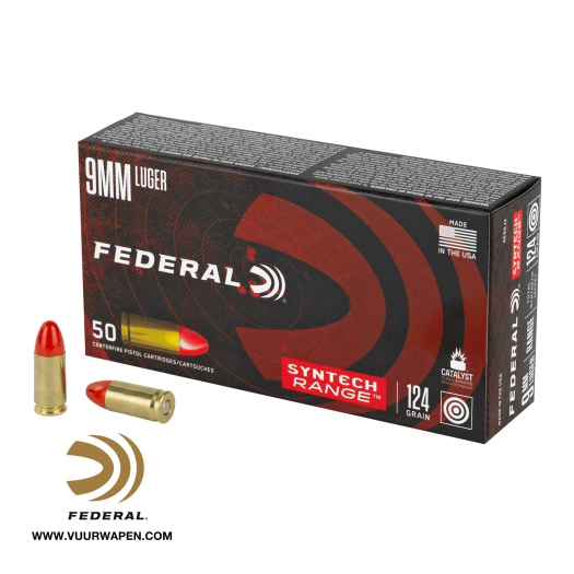 Federal Syntech Range 9mm 124 GR TSJ Ammo