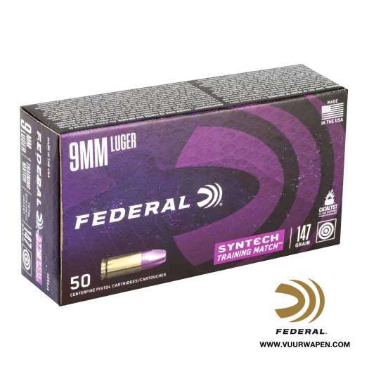 Federal Syntech Training Match 9mm 147 GR TSJ Ammo