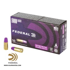 Federal Syntech Training Match 9mm 147 GR TSJ Ammo