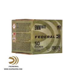 Federal Military Grade 9mm 124 GR FMJ Ammo