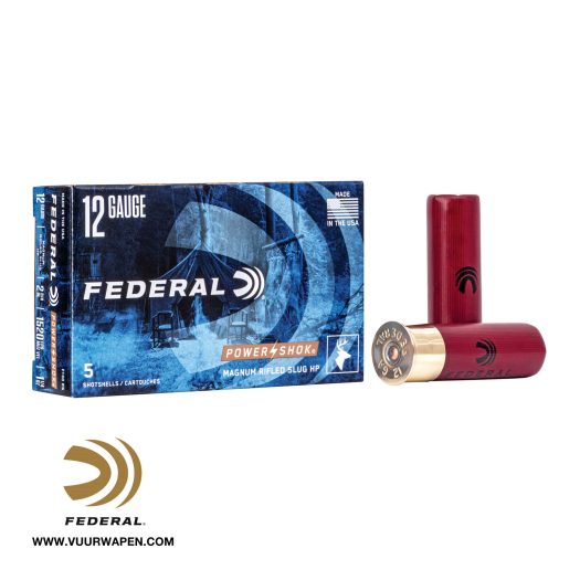 Federal Power Shok 12 Gauge 2 3/4 547 GR HP Rifled Slugs
