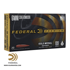 Federal Gold Medal 6mm Creedmoor 109 GR Berger LRHT Ammo