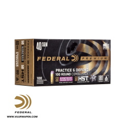 Federal Practice and Defend 40 S&W 180 GR HST Ammo