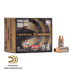 Federal Hydra Shok 9mm 124 GR JHP Ammo