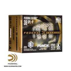 Federal Premium Punch 38 Special + P 120 GR JHP Ammo