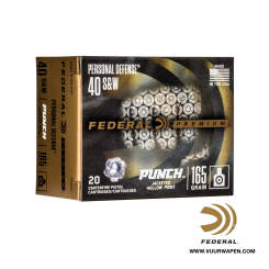 Federal Premium Punch 40 S&W 165 GR JHP Ammo