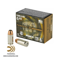 Federal Premium Punch 45 ACP 230 GR JHP Ammo
