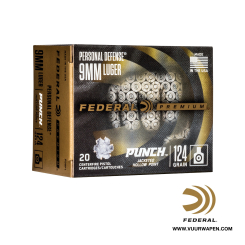 Federal Premium Punch 9mm 124 GR JHP Ammo
