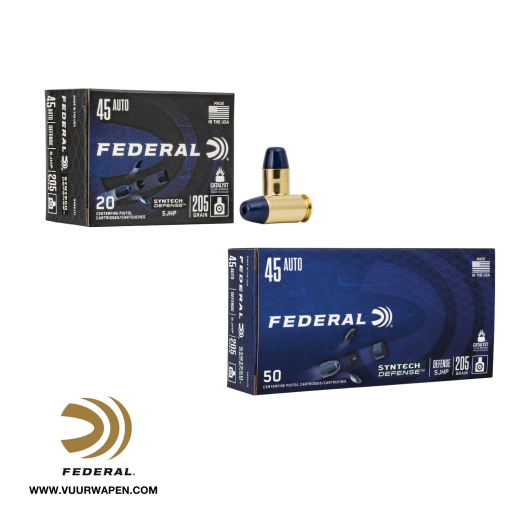 Federal Syntech Defense 40 S&W 175 GR SJHP Ammo
