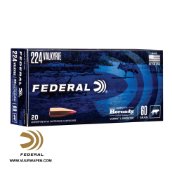 Federal Varmint and Predator 224 Valkyrie 60 GR V-MAX Ammo