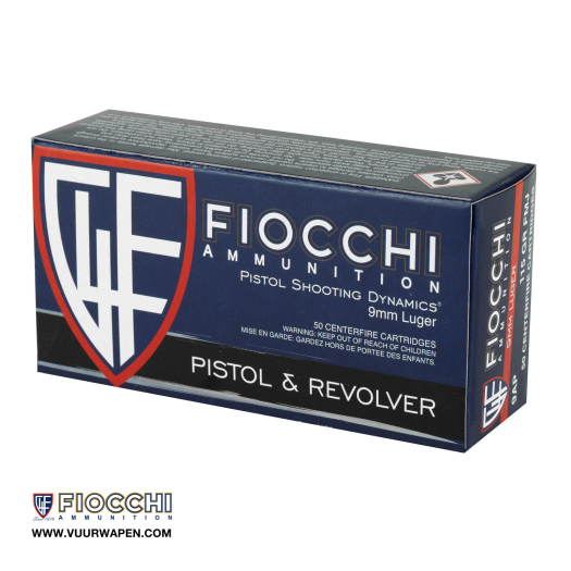 Fiocchi Shooting Dynamics 9mm 115 GR FMJ Ammo