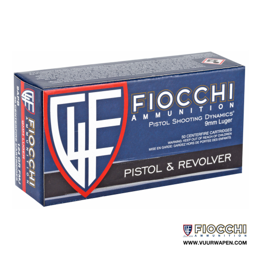 Fiocchi Shooting Dynamics 9mm 124 GR FMJ Ammo