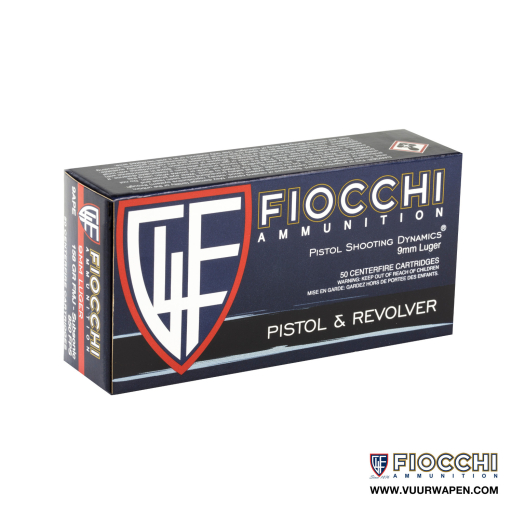 Fiocchi Shooting Dynamics 9mm 158 GR FMJ Ammo