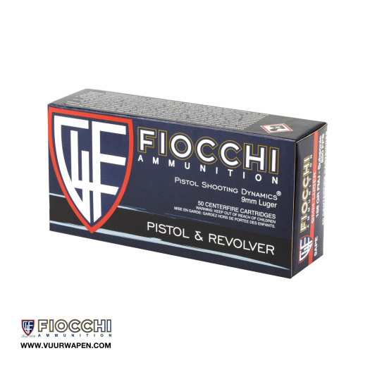 Fiocchi Shooting Dynamics 9mm 158 GR FMJ Ammo