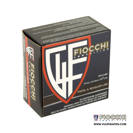 Fiocchi 9mm 115 GR XTP JHP Ammo