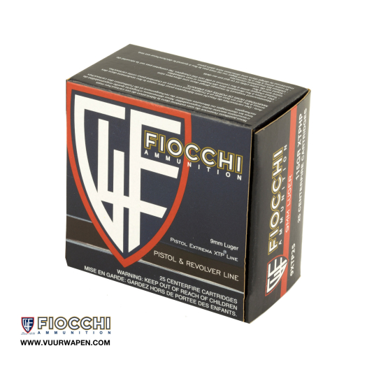 Fiocchi 9mm 115 GR XTP JHP Ammo