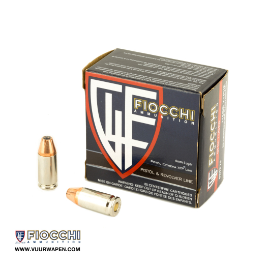Fiocchi 9mm 115 GR XTP JHP Ammo