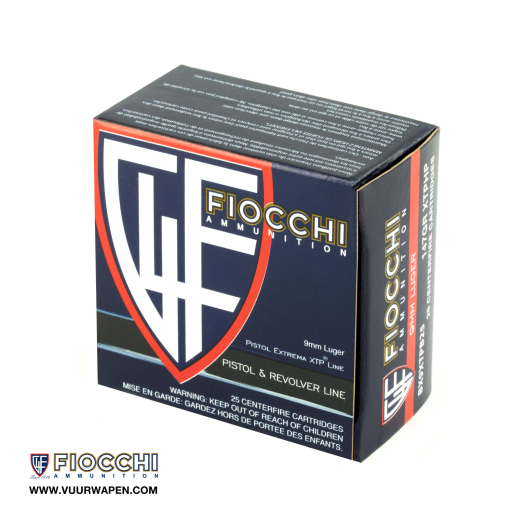Fiocchi 9mm 147 GR XTP JHP Ammo