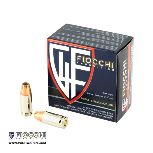 Fiocchi 9mm 147 GR XTP JHP Ammo