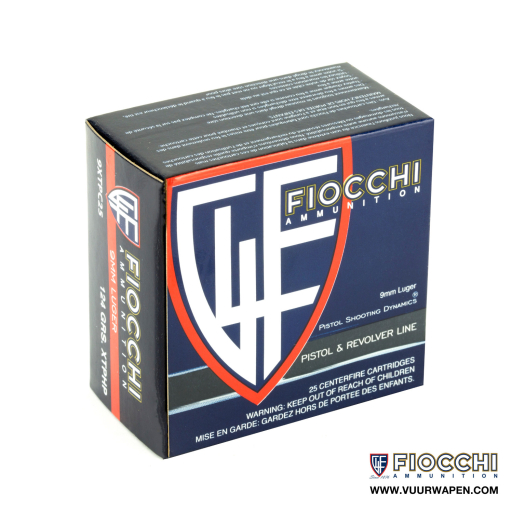 Fiocchi 9mm 124 GR XTP JHP Ammo