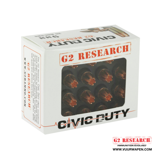 G2 Research Civic Duty 9mm 94 GR SC Lead Free Ammo