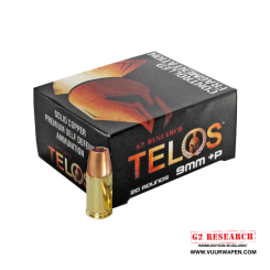 G2 Research Telos 9mm +P 92 GR SC Lead Free Ammo