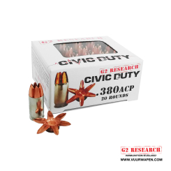 G2 Research Civic Duty 380 ACP 64 GR SC Lead Free Ammo