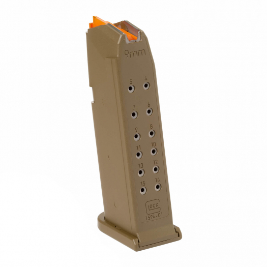 Glock OEM G19 Gen 5 9mm 15 Round FDE Magazine