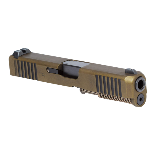 Glock 19 Gen 5 Upper Slide Assembly Night Sights Burnt Bronze Battle Worn