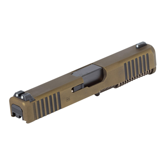 Glock 19 Gen 5 Upper Slide Assembly Night Sights Burnt Bronze Battle Worn
