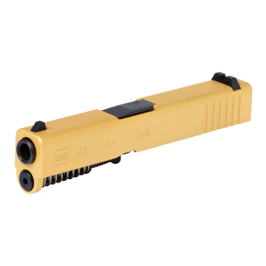 Glock 43 Gold Complete Upper Slide