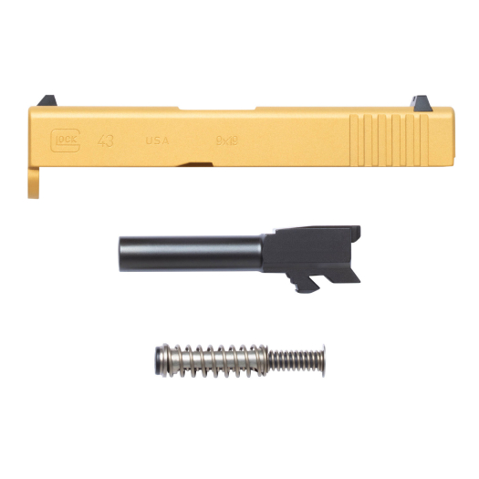 Glock 43 Gold Complete Upper Slide