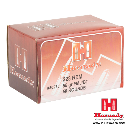 Hornady Custom 223 55 Grain FMJ 50 Rounds