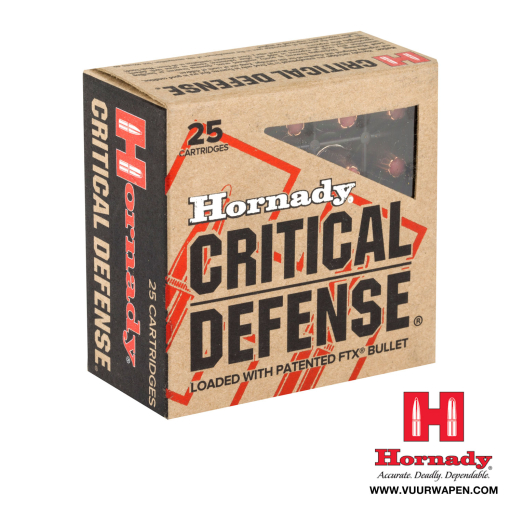 Hornady Critical Defense 380 ACP 90 Grain FTX 25 Rounds