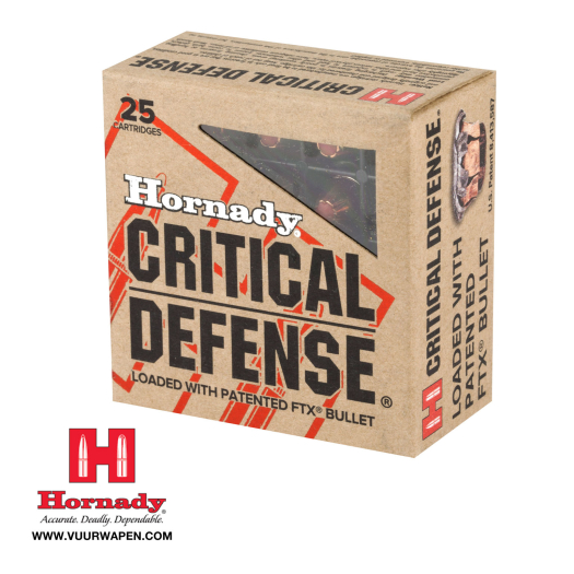 Hornady Critical Defense 380 ACP 90 Grain FTX 25 Rounds