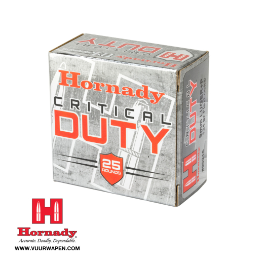 Hornady Critical Duty 9mm+P 124 GR FlexLock Ammo