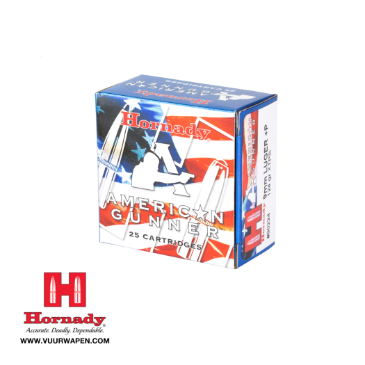 Hornady American Gunner 9mm +P 124 GR XTP Ammo