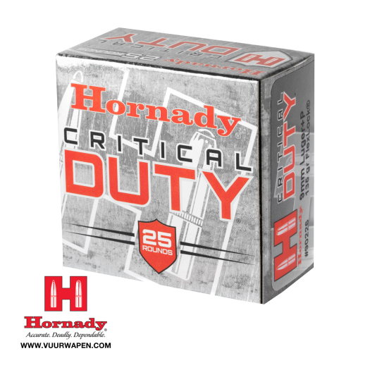 Hornady Critical Duty 9mm +P 135 GR FlexLock Ammo